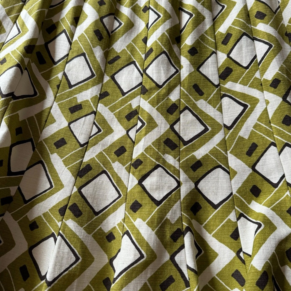 NWT Lafayette 148 Multicolor Geometric Print Silk Cotton Blend A Line Skirt - Picture 6 of 15